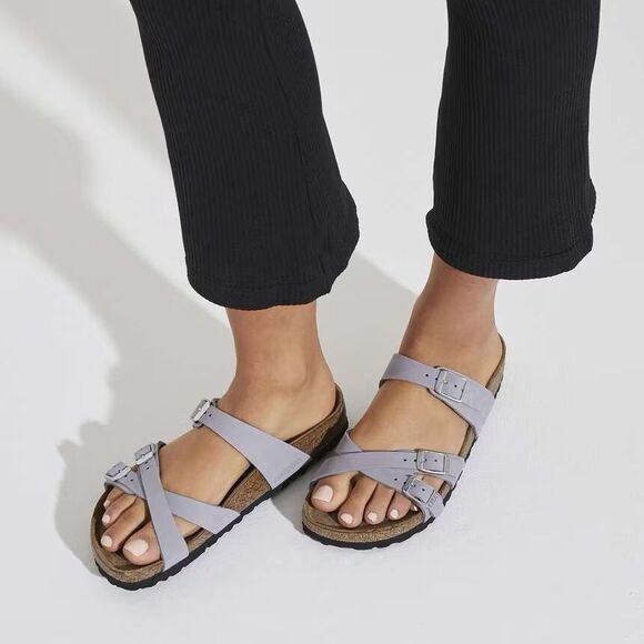 NWT Birkenstock Franca Oiled Leather Soft Footbed Purple Fog - 38 Regular - Picture 1 of 8